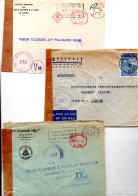 Belgien, 1948/1950, 3 Briefkuverts Mit Zensur (20263E) - Cartas & Documentos