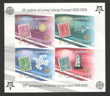 MONTENEGRO - MNH IMPERFORATED BLOCK - 50 YEARS OF EUROPA CEPT - VARIETY - 2006. - Montenegro