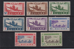 Guinée 1942 Série Avion PA 10-17, 8 Val ** MNH - Nuovi