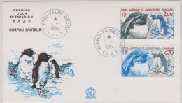 TAAF 1984 Gorfou Sauteur 2v FDC Ca Alfred Faure (59931) - FDC