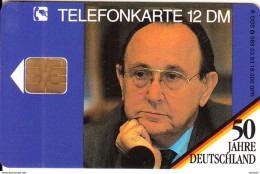 GERMANY - 50 Jahre Deutschland/Hans Dietrich Genscher(O 589), Tirage 16000, 03/93, Mint - O-Series: Kundenserie Vom Sammlerservice Ausgeschlossen