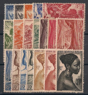 AEF - 1947 - N°YT. 208 à 226 - Série Complète - Neuf Luxe ** / MNH / Postfrisch - Unused Stamps