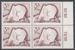 1960 , Tag Der Briefmarke 1960 ( Mi.Nr.: 1083 ) (2) 4-er Block Postfrisch ** - Ungebraucht