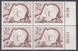 1960 , Tag Der Briefmarke 1960 ( Mi.Nr.: 1083 ) (3) 4-er Block Postfrisch ** - Unused Stamps