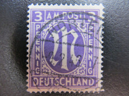 Bizone Nr. 10Gy, 1945, Gestempelt, BPP Geprüft, Mi 100€  *DEK132* - Afgestempeld