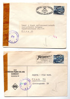 Schweiz, 1953, 2 Briefkuverts Mit Zensurstempel (20266E) - Brieven En Documenten