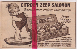 Pub Reclame - Citroen Zeep Salomon - Orig. Knipsel Coupure Tijdschrift Magazine - 1925 - Non Classés