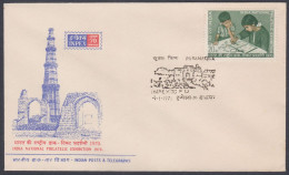 Inde India 1970 Special Cover Inpex Stamp Exhibition, Qutub Minar, Monument, Purana Qila Architecture Pictorial Postmark - Storia Postale