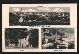 AK Waltersleben, Gasthof, Gartenwirtschaft, Totalansicht  - Autres & Non Classés