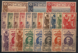 COTE DES SOMALIS - 1938 - N°YT. 148 à 169 - Série Complète - Neuf Luxe ** / MNH / Postfrisch - Neufs