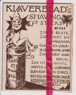 Pub Reclame - Klaverblad's Shaving Sticks - Haarlem - Orig. Knipsel Coupure Tijdschrift Magazine - 1925 - Zonder Classificatie