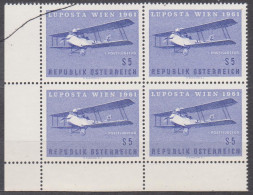 1961 , LUPOSTA Wien 1961 ( Mi.Nr.: 1085 ) (3) 4-er Block Postfrisch ** - Ongebruikt