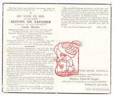 DP Alfons De Saegher ° Stekene 1870 † 1950 X Louise Merckx // De Roos Wante - Devotion Images