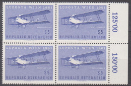 1961 , LUPOSTA Wien 1961 ( Mi.Nr.: 1085 ) (6) 4-er Block Postfrisch ** - Nuovi