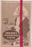 Pub Reclame - Droste Verpleegster Cacao - Orig. Knipsel Coupure Tijdschrift Magazine - 1925 - Non Classés