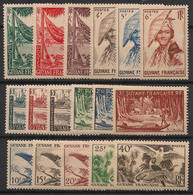GUYANE - 1947 - N°YT. 201 à 217 - Série Complète - Neuf Luxe ** / MNH / Postfrisch - Nuevos