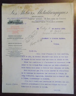 Lettre Avec Gravure Locomotive Ets " Les Ateliers Métallurgiques " Tubize 1920 - 1900 – 1949