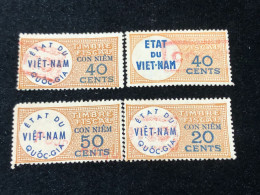 Vietnam South Wedge Before 1975(0$20 40 40 50 Wedge Has Been Used ) 4pcs 4 Stamps Quality Good - Collections