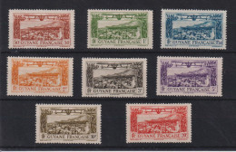 Guyane 1933 Série Avions PA 11-18, 8 Val ** MNH - Ongebruikt