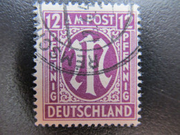 Bizone Nr. 15aFz, 1945, Gestempelt, BPP Geprüft, Mi 40€  *DEK135* - Used