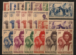 MAURITANIE - 1938 - N°YT. 73 à 94 - Série Complète - Neuf Luxe ** / MNH / Postfrisch - Unused Stamps