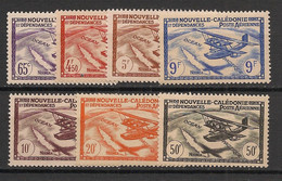 NOUVELLE CALEDONIE - 1942-43 - Poste Aérienne PA N°YT. 39 à 45 - Série Complète - Neuf Luxe ** / MNH / Postfrisch - Ungebraucht