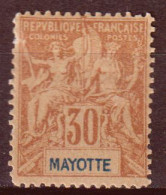 Mayote 1892 Y.T.9 */MH VF/F - Nuevos