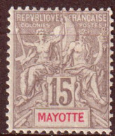 Mayote 1900 Y.T.16 */MH VF/F - Unused Stamps