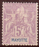 Mayote 1892 Y.T.14 */MH VF/F - Unused Stamps
