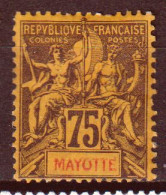 Mayote 1892 Y.T.12 */MH VF/F - Ungebraucht