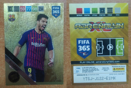 AC - LUIS SUAREZ  BARCELONA  LIMITED EDITION  PANINI FIFA 365 2019 ADRENALYN TRADING CARD - Trading-Karten