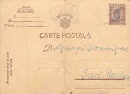 Romania Postal Card Royalty Franking Stamps - Roumanie