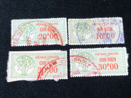 Vietnam South Wedge Before 1975( Wedge Has Been Used ) 4 Pcs 4 Stamps Quality Good - Sammlungen