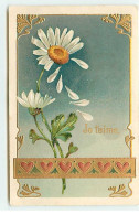 Carte Gaufrée - Fantaisie - Je T'aime - Une Marguerite Effeuillée - Other & Unclassified