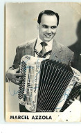 Accordéoniste - Marcel Azzola - Carte Dédicacée - Musique Et Musiciens