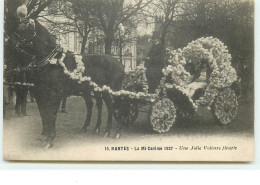 15 - NANTES - La Mi-Carême 1927 - Une Jolie Voiture Fleurie - Nantes