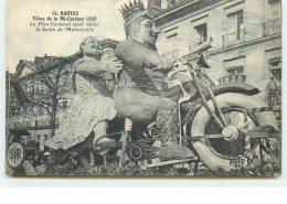 14. NANTES - Fêtes De La Mi-Carême 1928 - Le Père Carnaval Vient Visiter Le Salon De L'Automobile - Moto - Nantes