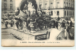 3- NANTES - Fêtes De La Mi-Carême 1928 - Le Char De La Reine - Nains - Nantes