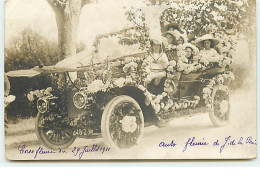 Carte Photo - AVRANCHES - Corso Fleuri Du 29 Juillet 1911 - Auto Fleurie De Jide La Broire - Avranches