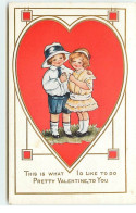 Carte Gaufrée - This Is What Id Like To Do Pretty Valentine, To You - Couple Dans Un Coeur - Saint-Valentin