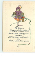 Carte Gaufrée - To You Happy New Year  Words But Faintly Can ... For You - Nieuwjaar