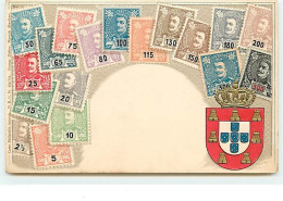 Carte Gaufrée - Timbres Du Portugal - Timbres (représentations)