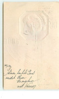 Carte Gaufrée - Profil D'une Femme Dans Un Médaillon - Style Kirchner - 1900-1949