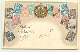 Carte Gaufrée - Djibouti - Représentation De Timbres - Stamps (pictures)