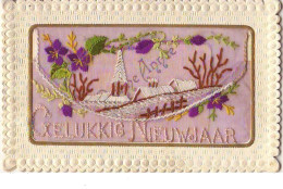 Carte Brodée - Gelukkig Nieuwjaaar - Paysage - Embroidered