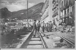 Salerno Lavori Della Tramvia Salerno-Valle Pompei 1908 Molto Animato Train Construction Of The Railway Rare New Scans - Salerno