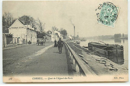 CORBEIL - Quai De L'Apport-de-Paris - Péniches, Pensionnat Sévigné - Corbeil Essonnes