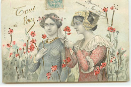 A & MB N°292 - Tout à Vous - Femmes Cueillant Des Coquelicots - Paillettes - Mujeres
