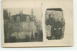 Carte Photo à Localiser - Maison Et Deux Fillettes Se Tenant Pas La Main - A Identificar