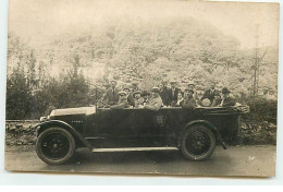 Carte Photo - LOURDES - Garage Henri IV - Touristes Dans Une Voiture Ouverte - Lourdes